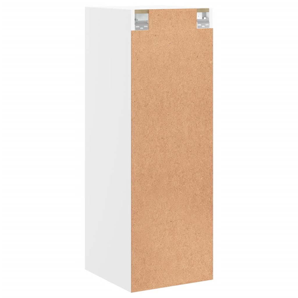 Wall cabinet with white glass doors 35x37x100 cm