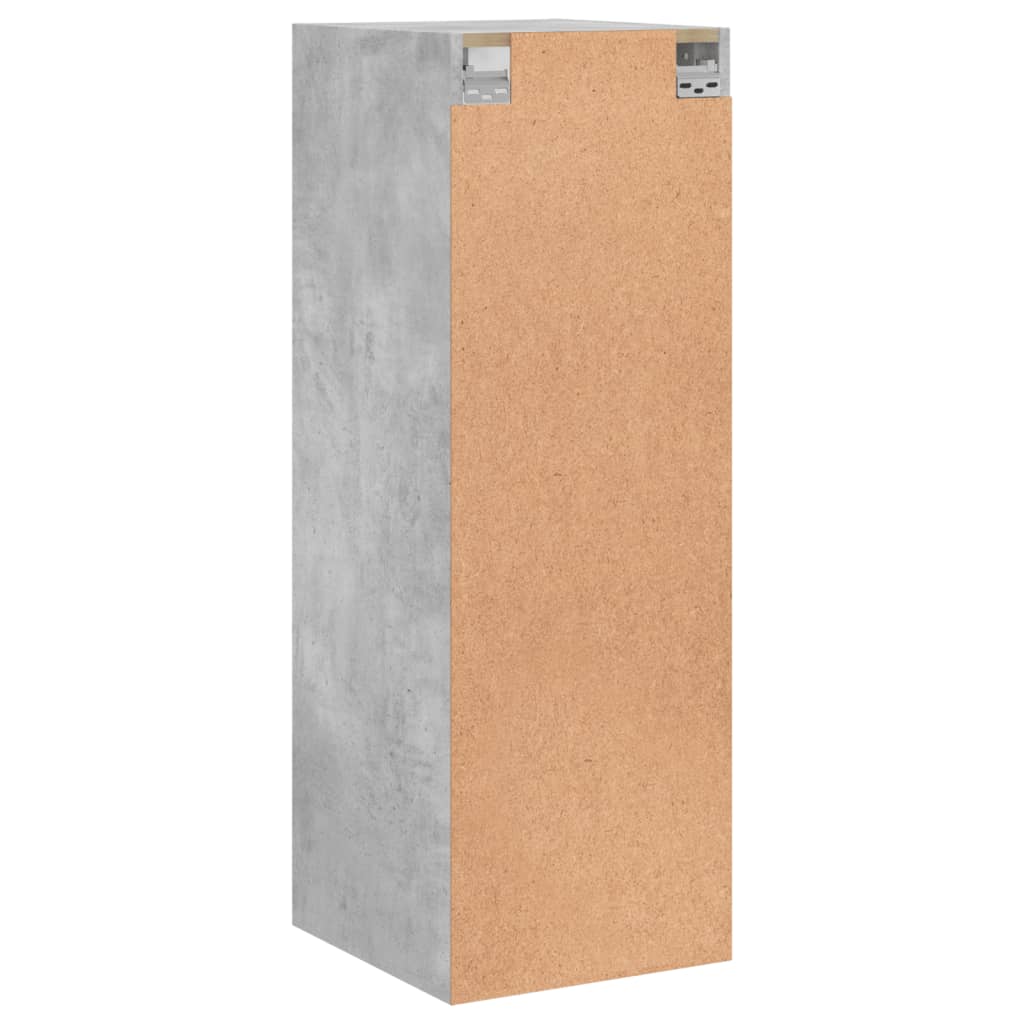Wall cabinet with concrete gray glass doors 35x37x100 cm