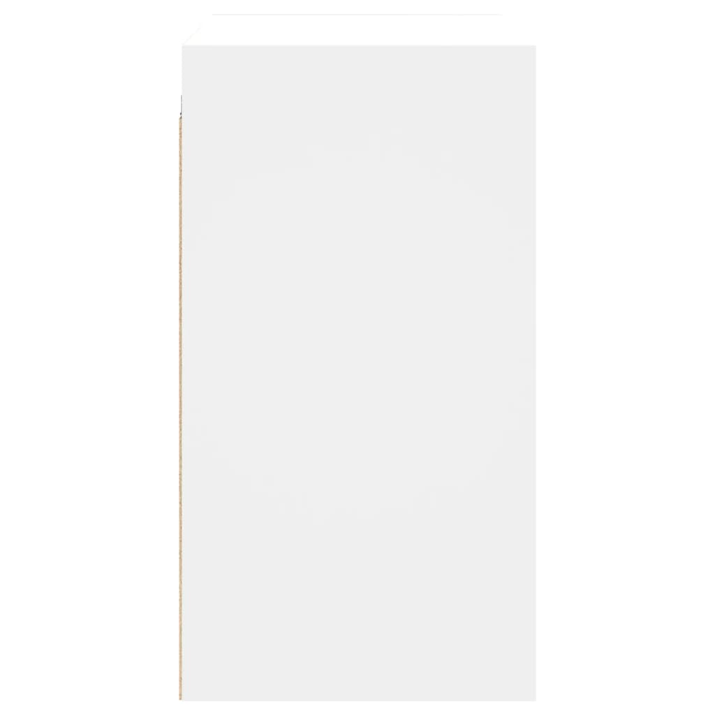 Wall cabinet with white glass doors 68x37x68.5 cm