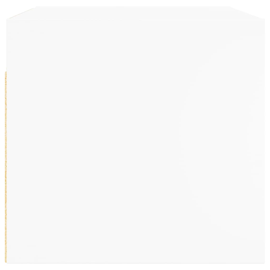 Wall cabinet with white glass doors 68.5x37x35 cm