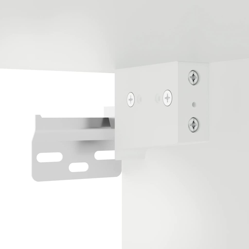 Wall cabinets with glass doors 2 pcs white 68.5x37x35 cm