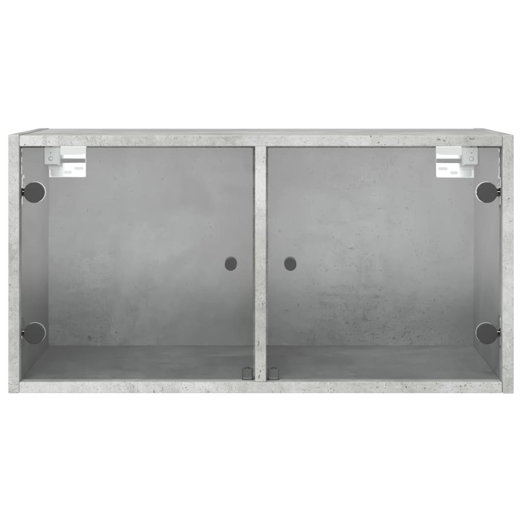 Wall cabinet with concrete gray glass doors 68.5x37x35 cm
