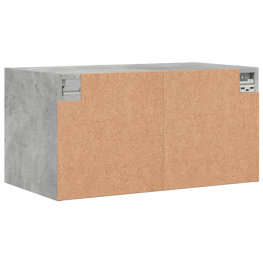 Wall cabinet with concrete gray glass doors 68.5x37x35 cm