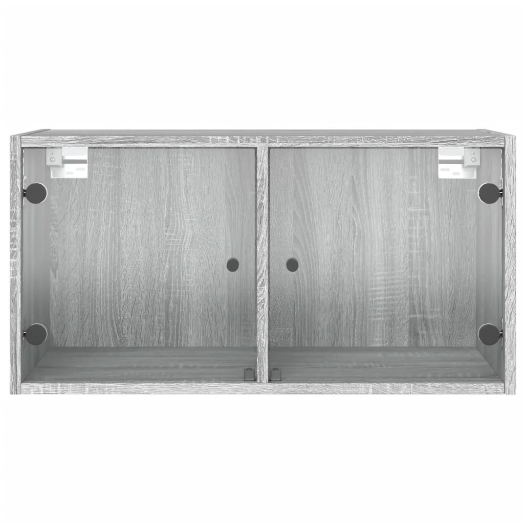 Wall cabinet with Gray Sonoma Glass Doors 68.5x37x35 cm