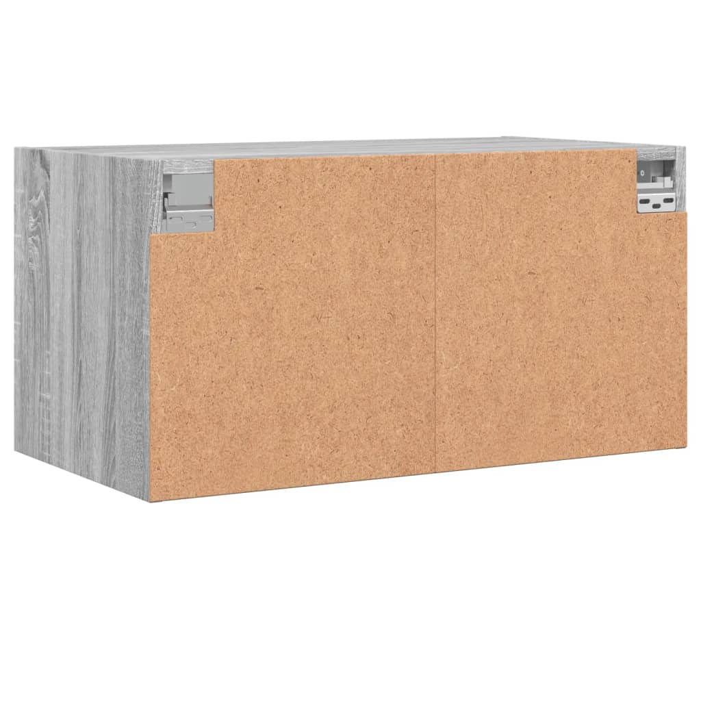 Wall cabinet with Gray Sonoma Glass Doors 68.5x37x35 cm