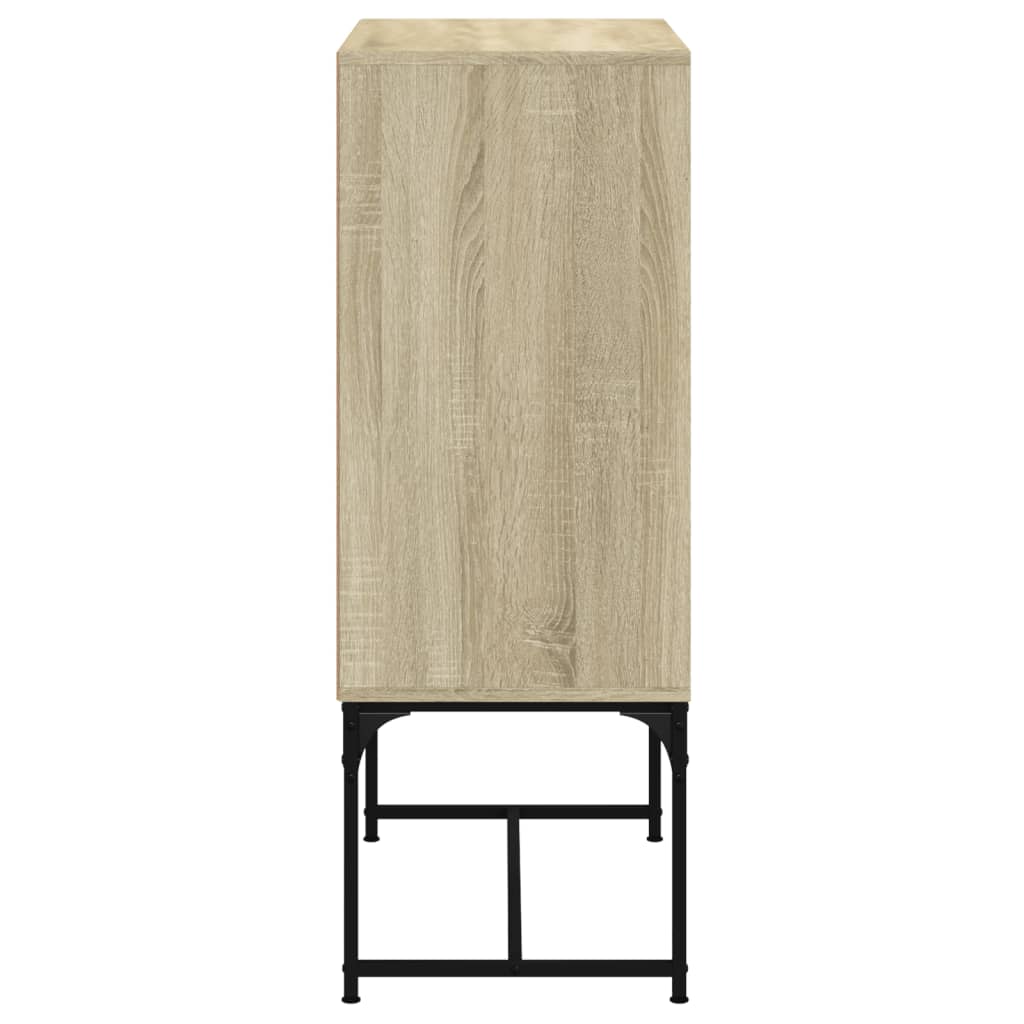 Cabinet laterale con porte di vetro in quercia Sonoma 69x37x100 cm