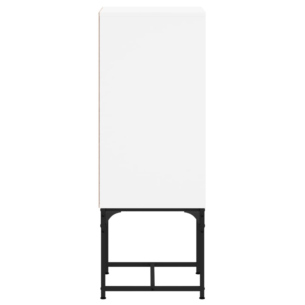 Armadio laterale con porta in vetro bianco 35x37x100 cm