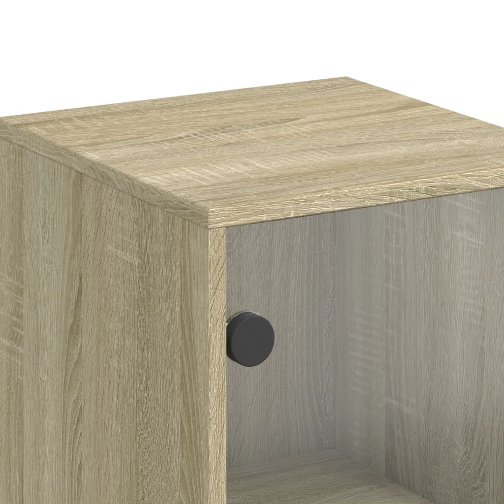 Cabinet laterale con Sonoma Oak Glass Door 35x37x100 cm