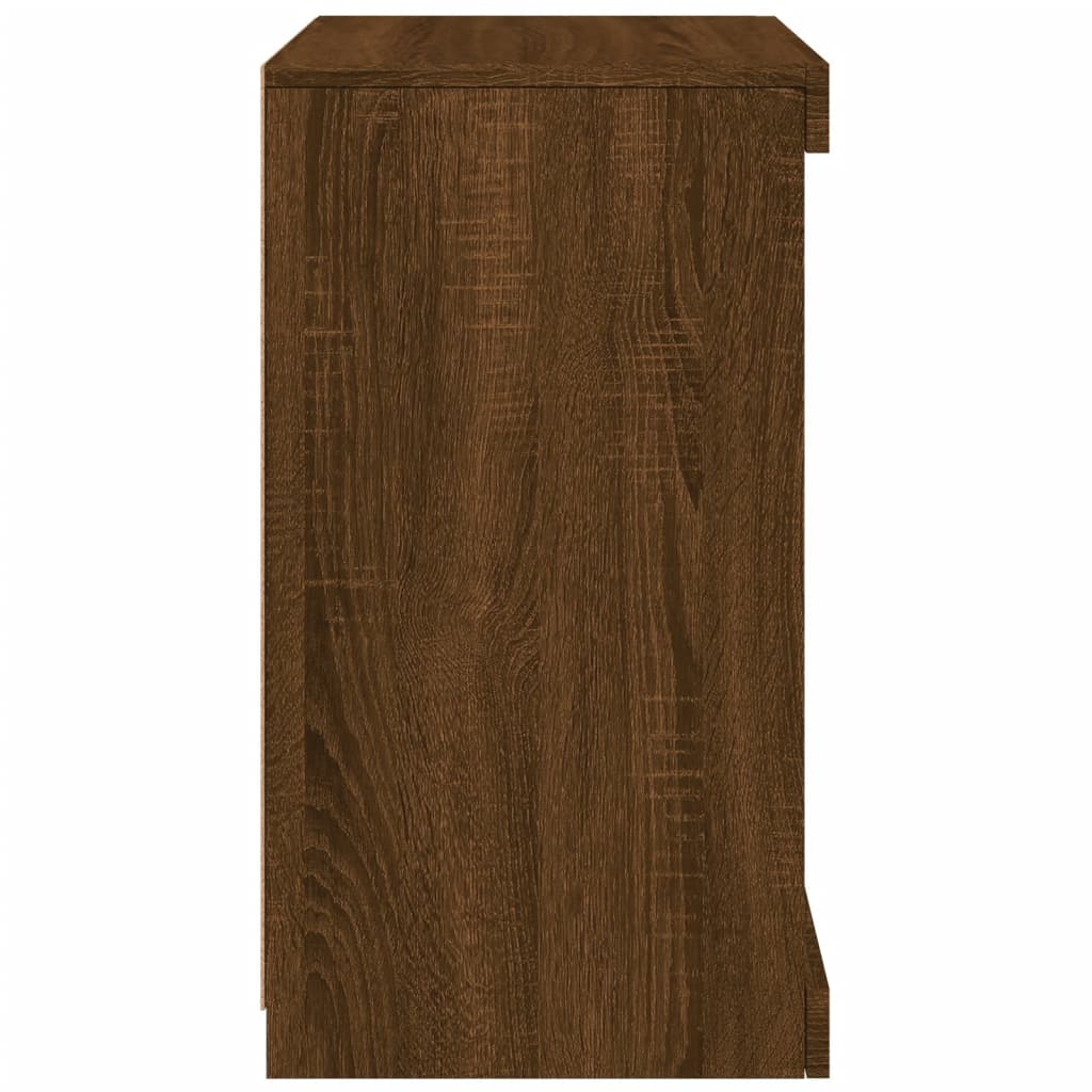 Buffet avec lumières LED chêne marron 41x37x67 cm