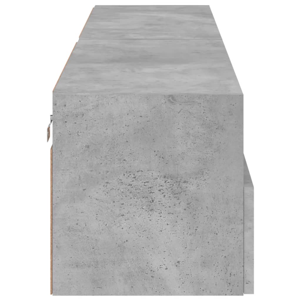 Meubles TV muraux 2 pcs gris béton 80x30x30cm bois d'ingénierie