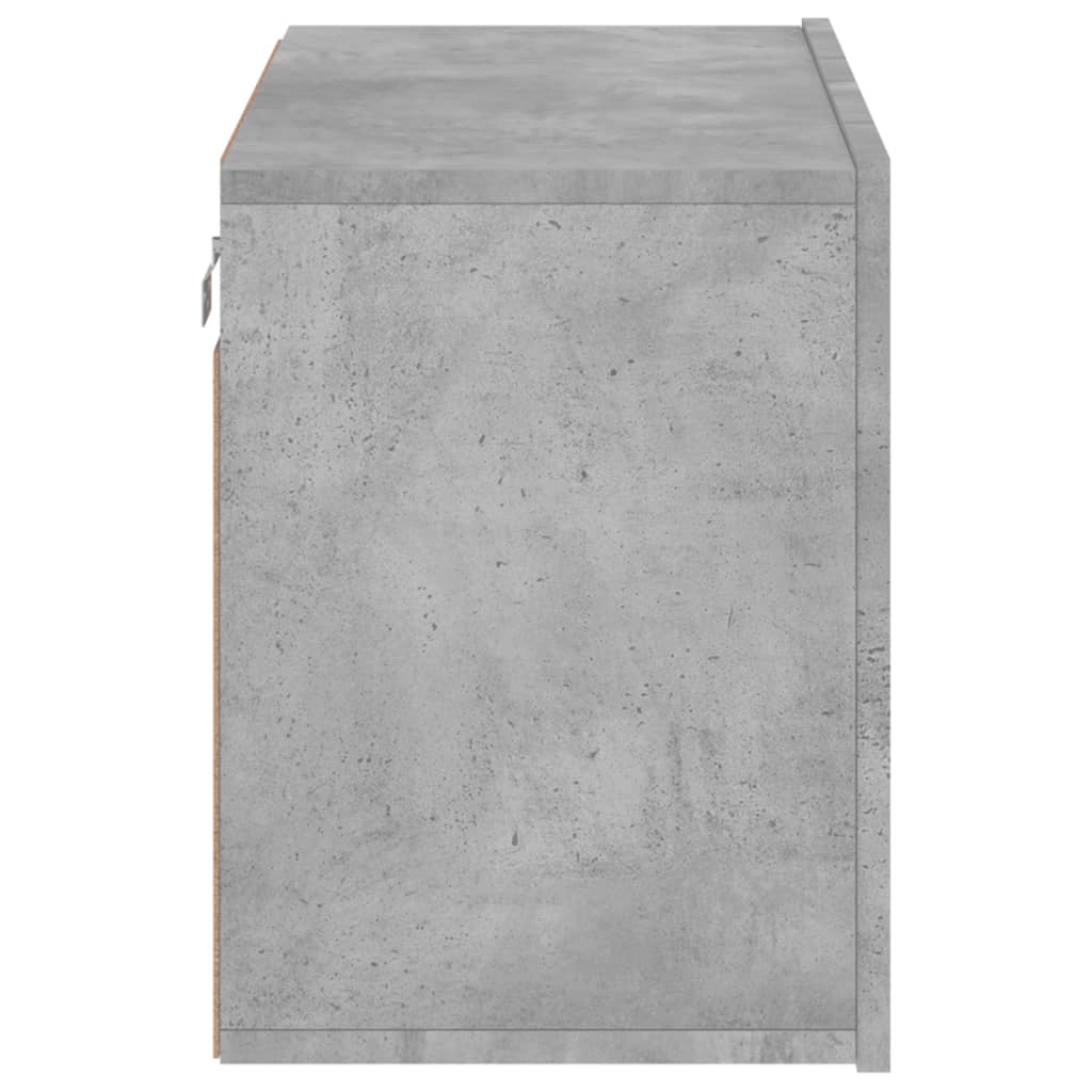 Meuble TV mural gris béton 60x30x41 cm