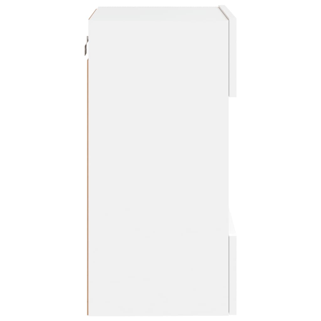 Wall TV cabinet with white LED lights 40x30x60.5 cm