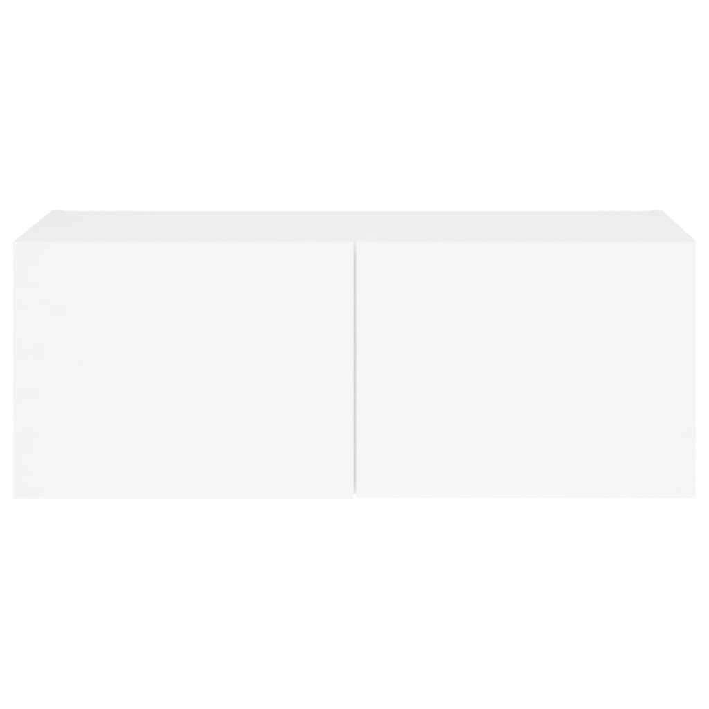 Wandfernsehschrank mit weißem LED -Licht 80x35x31 cm