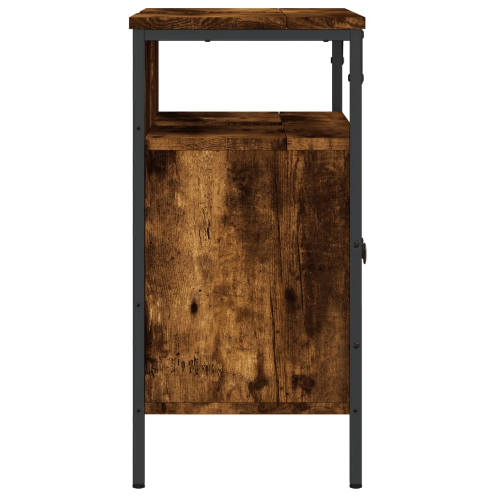 Lavandino per bagno in quercia fumo 60x30x60 cm