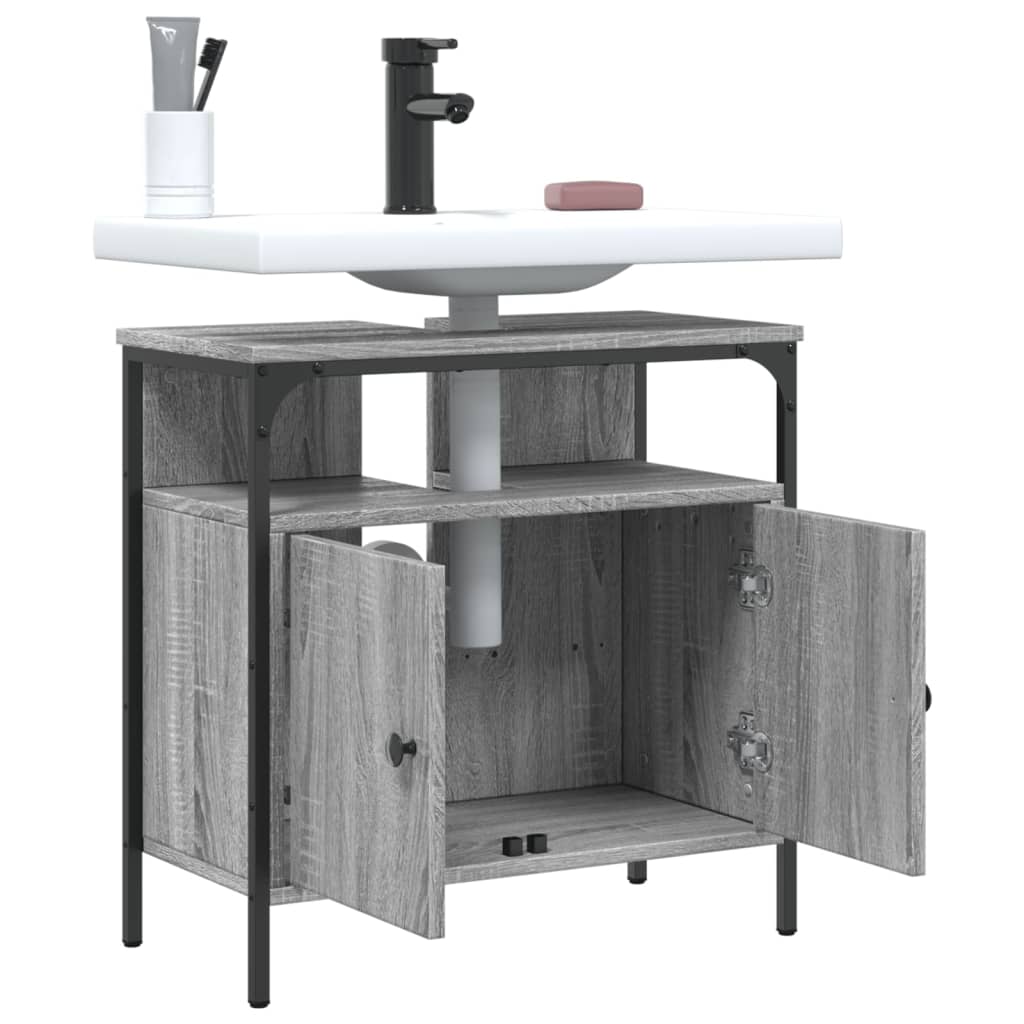Sonoma Grey 60x30x60 cm Armadio per lavandino da bagno