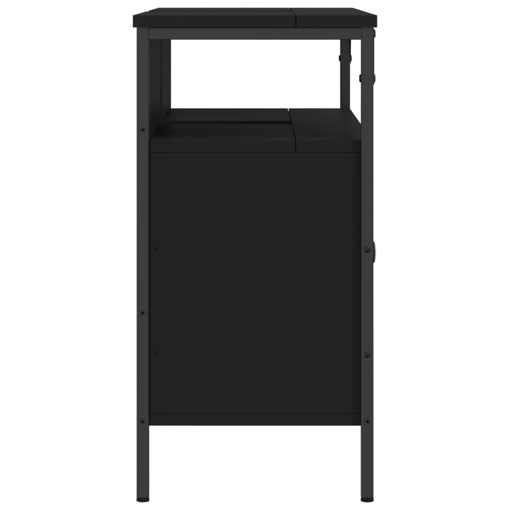 Lavandino del bagno nero 60x30x60 cm