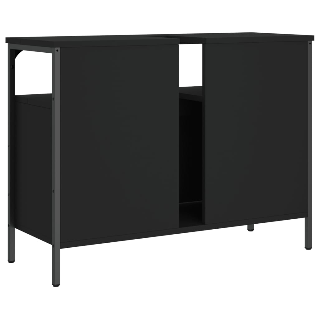 Lavandino del bagno nero 60x30x60 cm