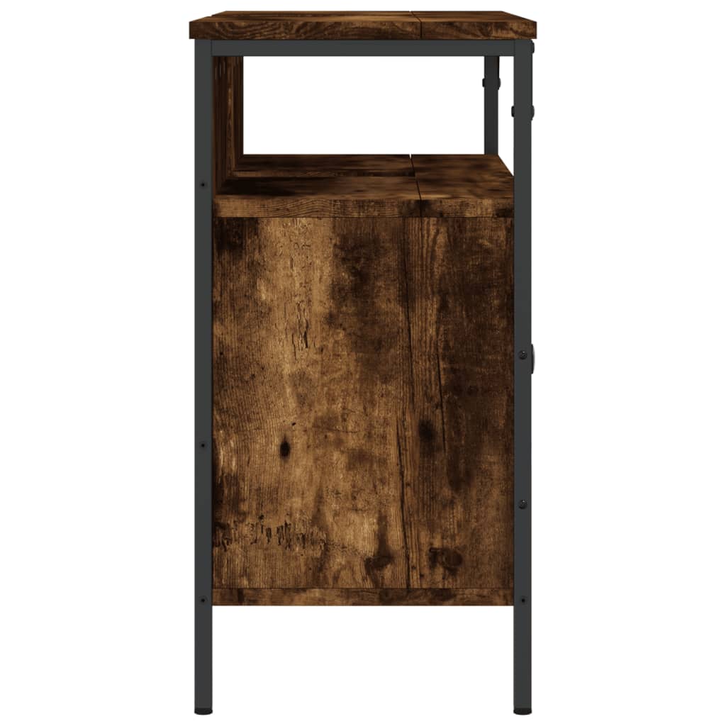 Lavandino per bagno in quercia fumo 60x30x60 cm