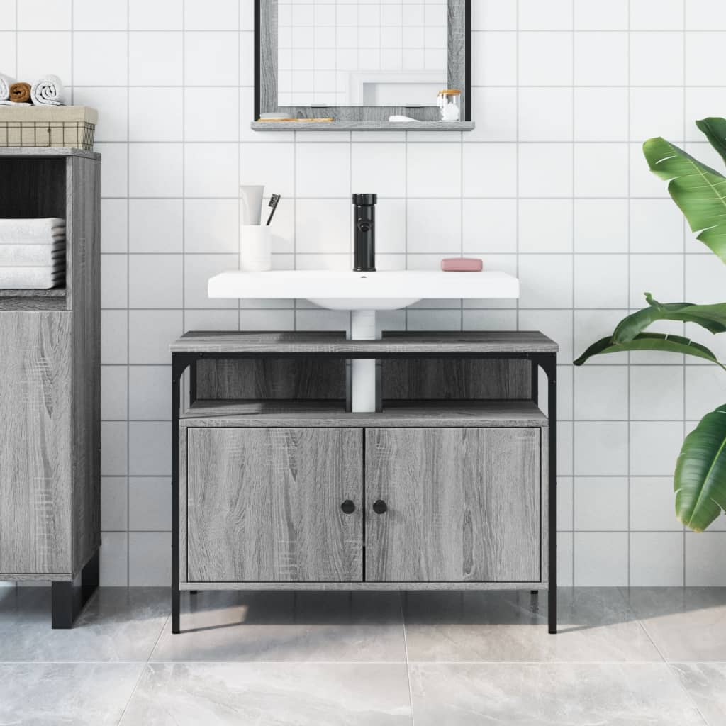 Sonoma Grey 60x30x60 cm Armadio per lavandino da bagno