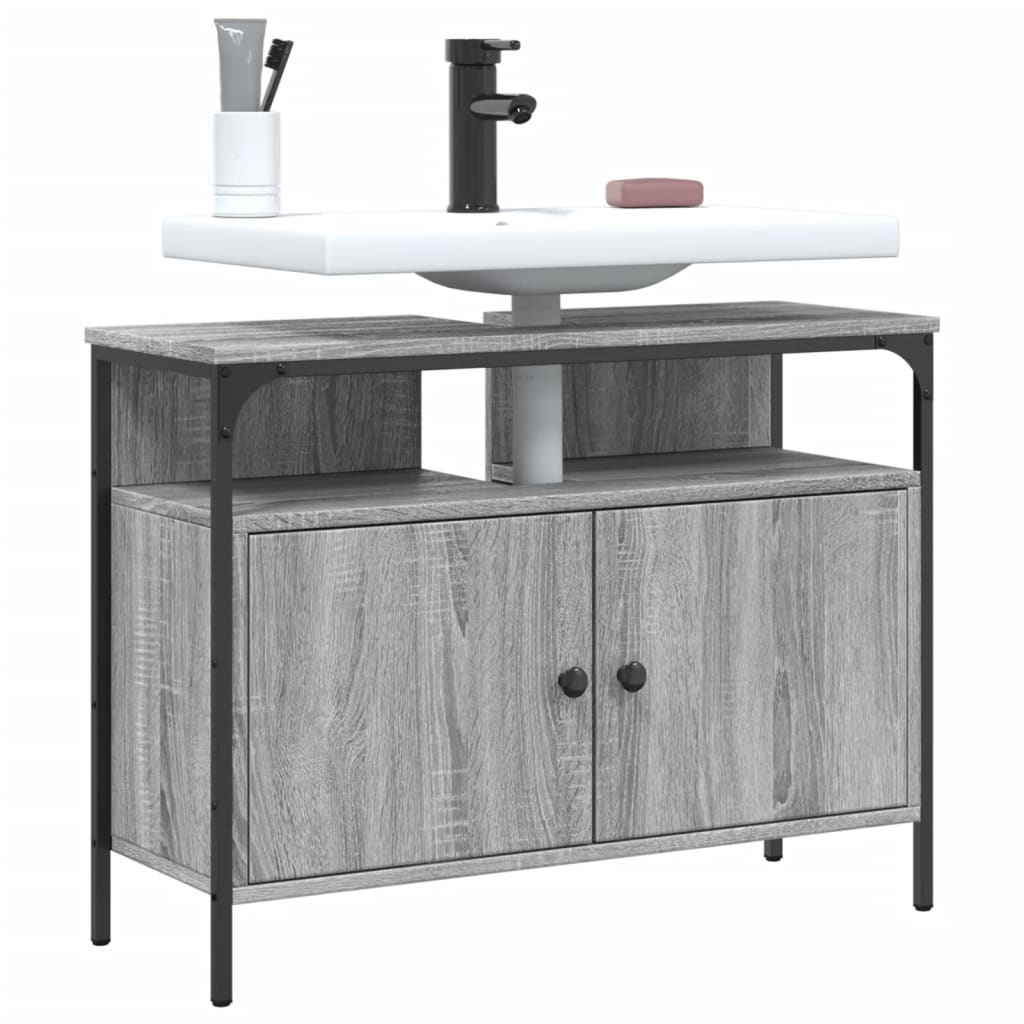 Sonoma Grey 60x30x60 cm Armadio per lavandino da bagno