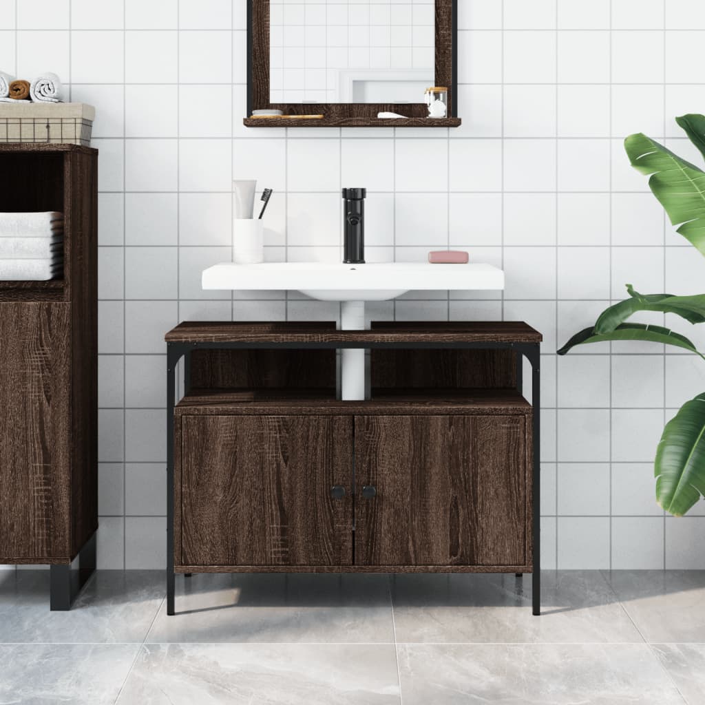 Armadio del bagno Oak marrone 60x30x60 cm