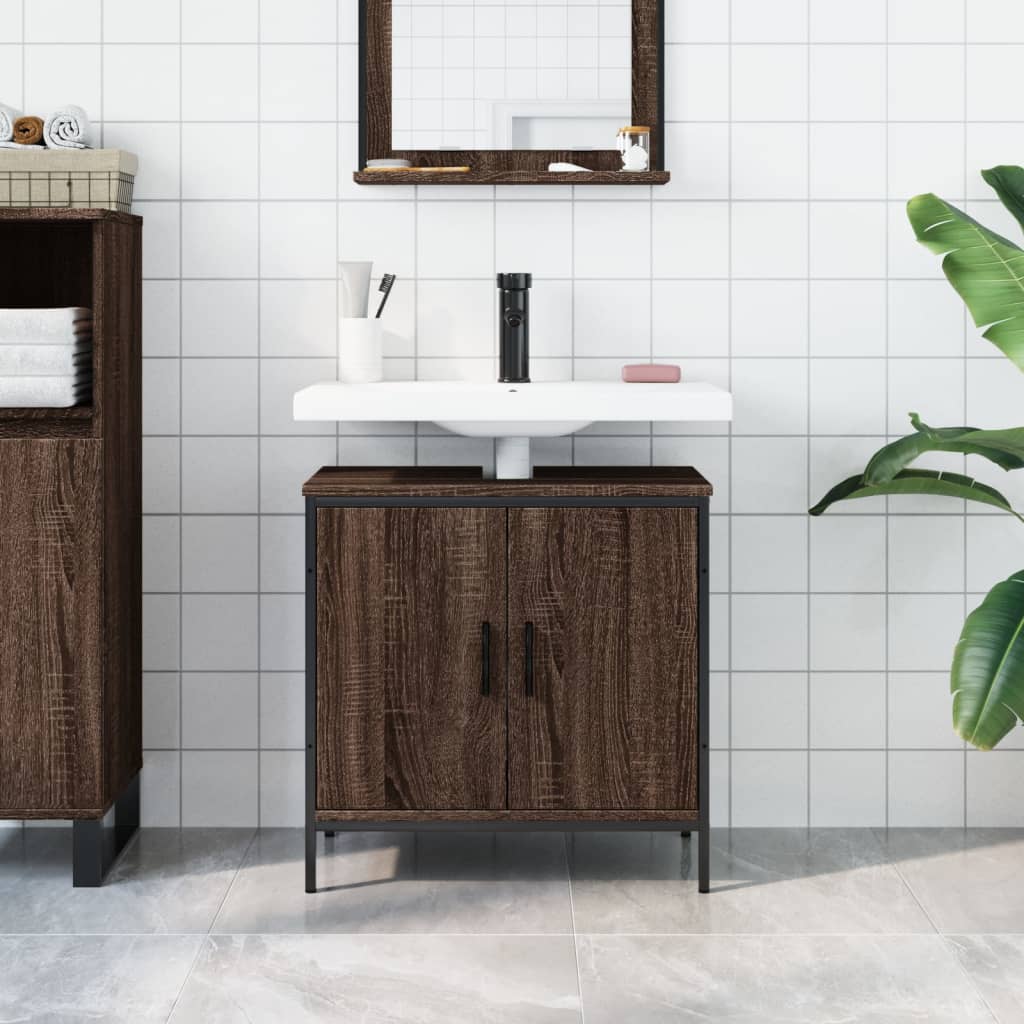 Armadio del bagno Oak marrone 60x30x60 cm