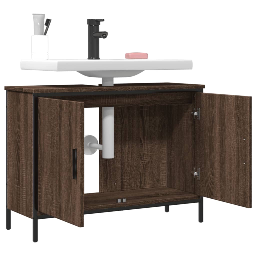 Armadio del bagno Oak marrone 80x30x60 cm