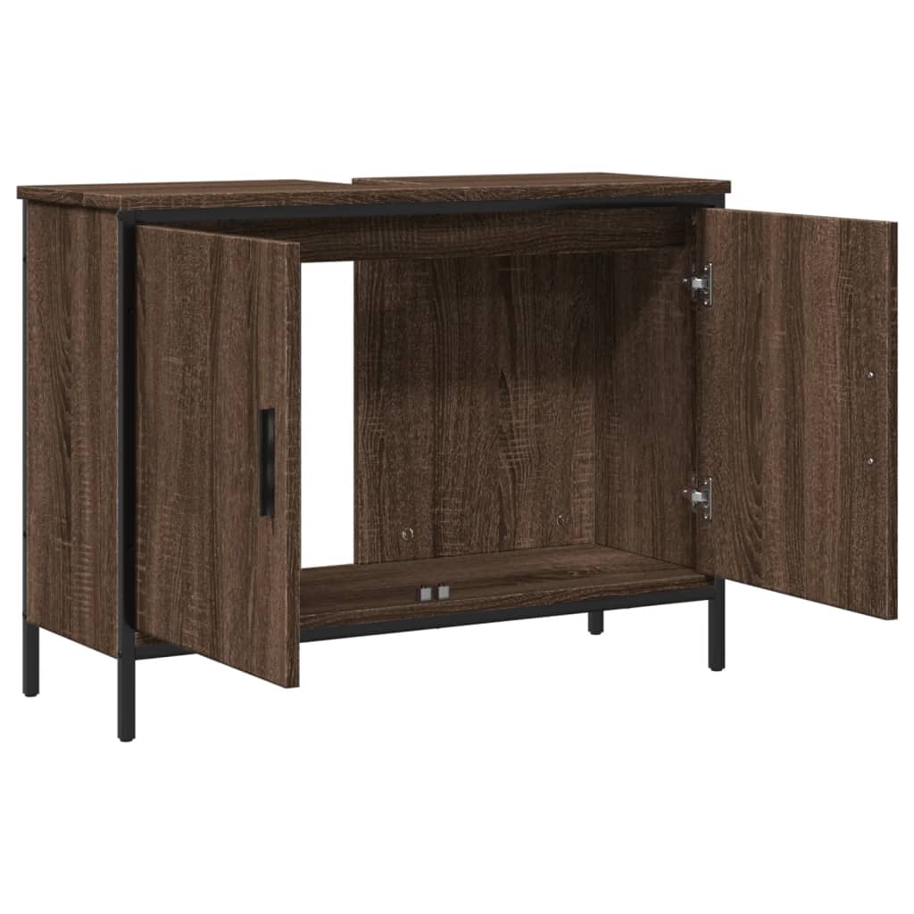 Armadio del bagno Oak marrone 80x30x60 cm
