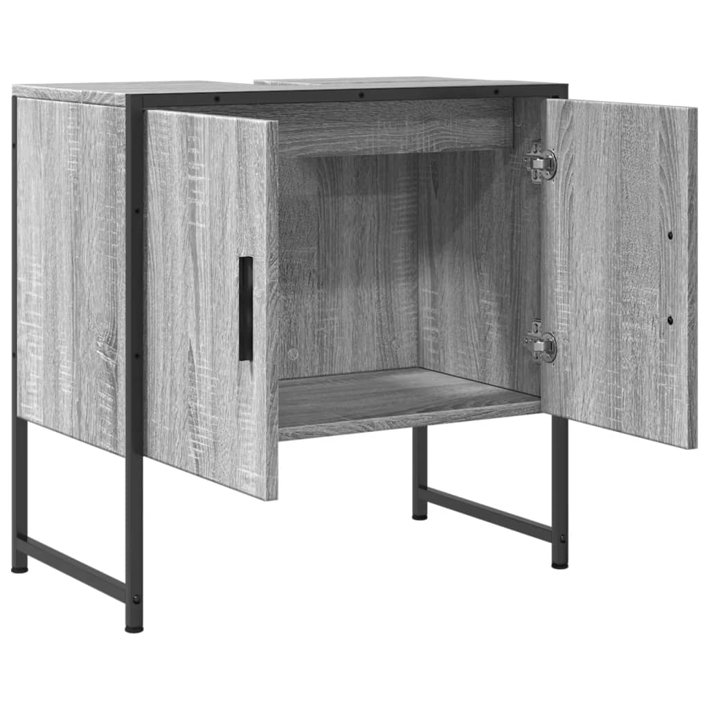 Sonoma Grey 60x33x60 cm Armadio per lavandino da bagno