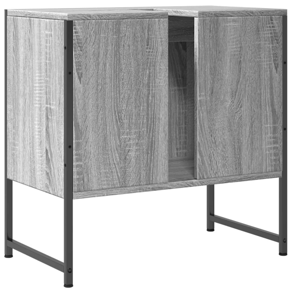 Sonoma Grey 60x33x60 cm Armadio per lavandino da bagno
