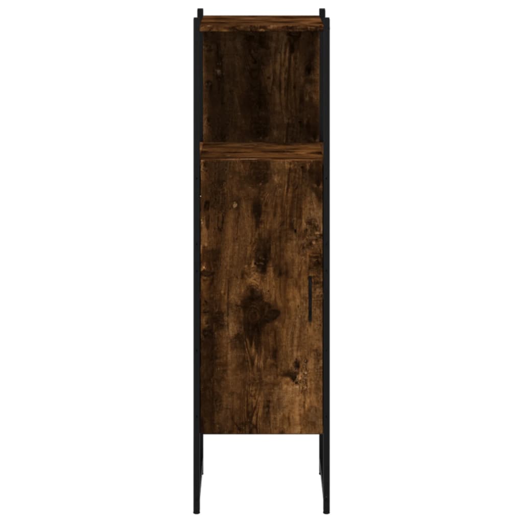 Armadio per bagno in rovere affumicato 33x33x120.5 cm