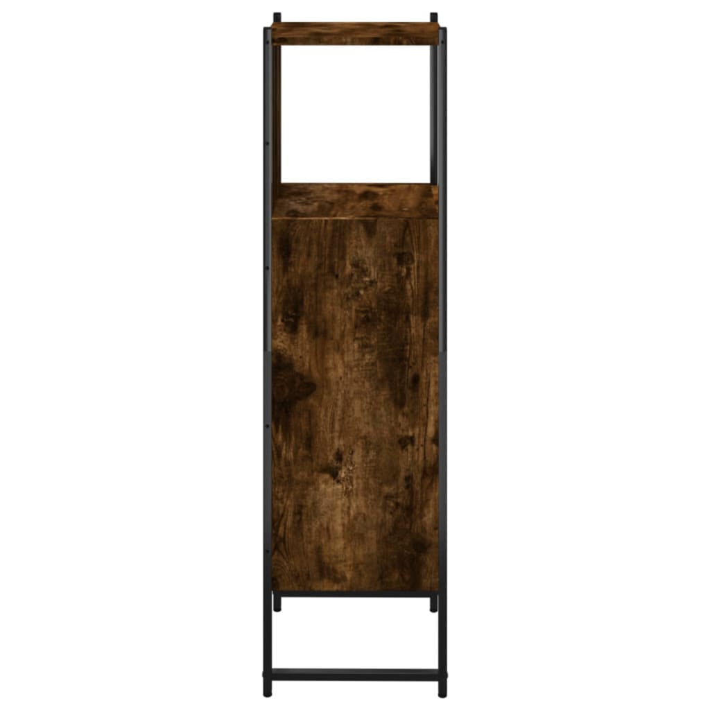 Armadio per bagno in rovere affumicato 33x33x120.5 cm