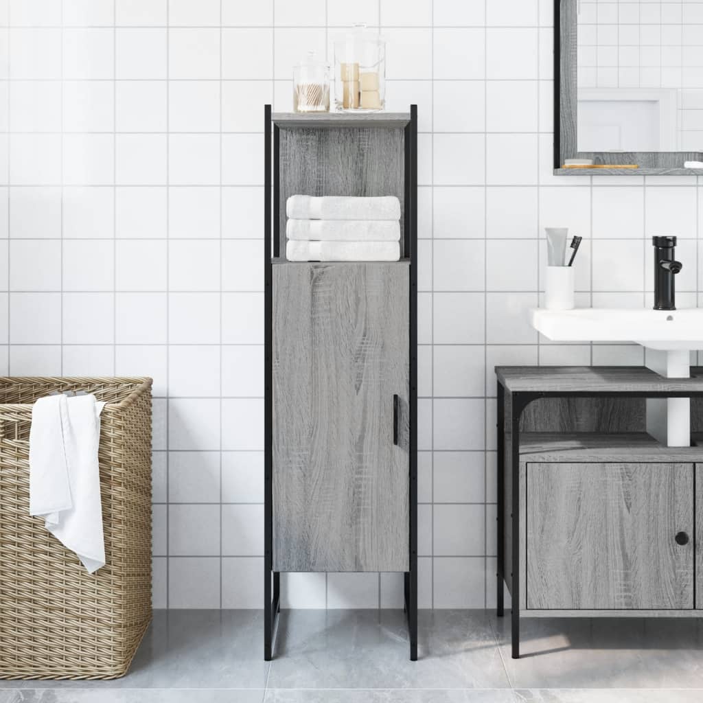 Armadio da bagno grigio Sonoma 33x33x120.5 cm