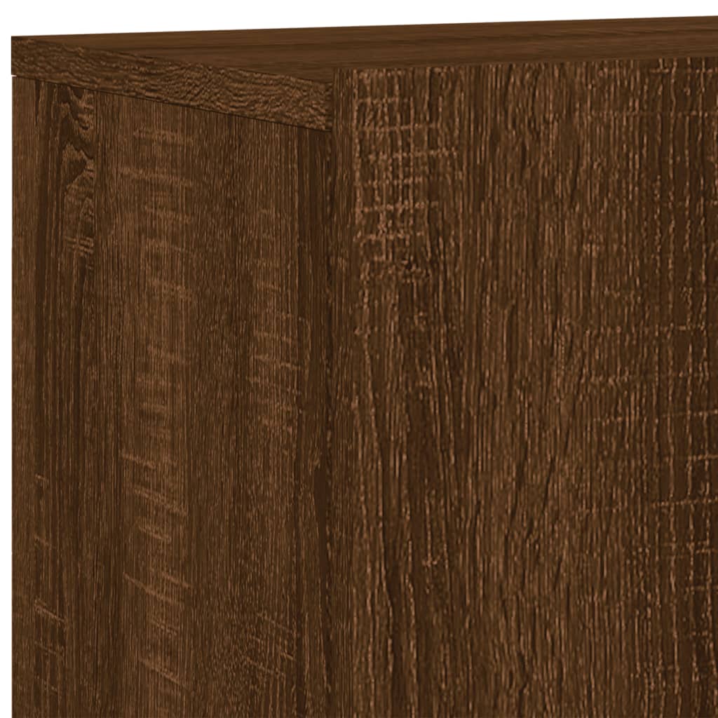 Unités murales TV 6 pcs chêne marron bois d'ingénierie