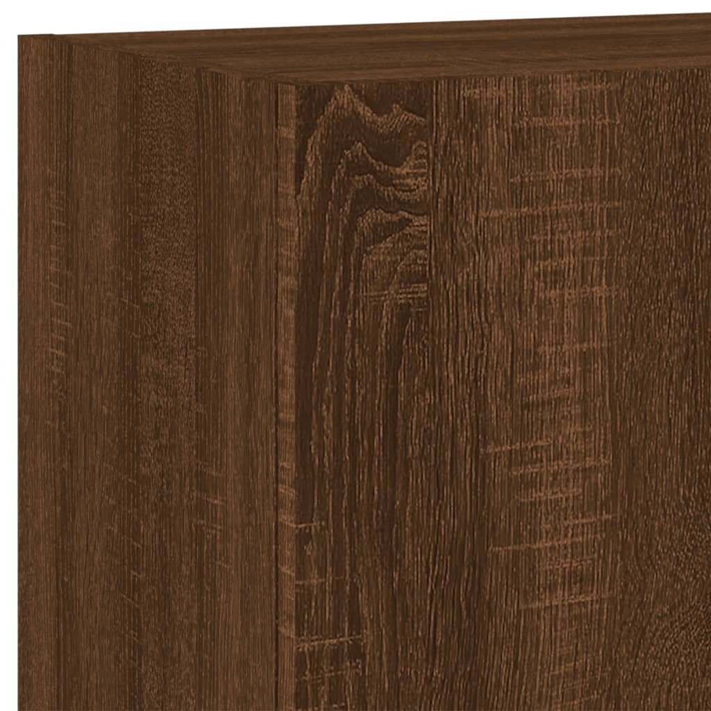 Unités murales TV 6 pcs chêne marron bois d'ingénierie