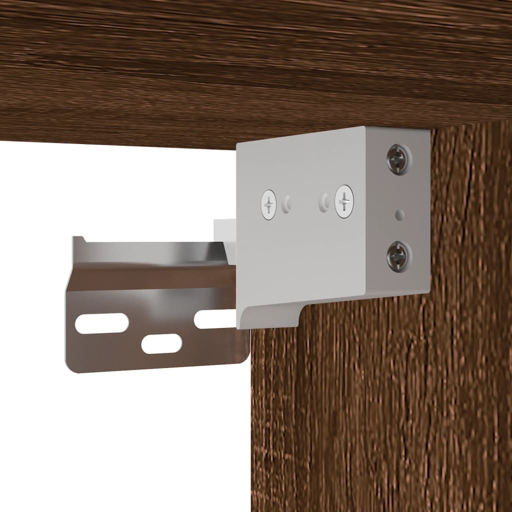 Unités murales TV 6 pcs chêne marron bois d'ingénierie