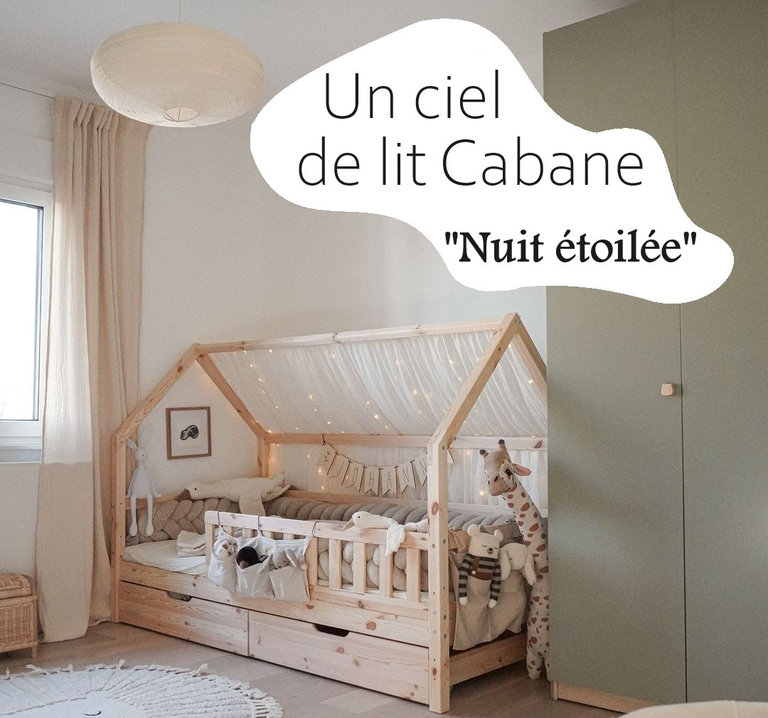 Idées de ciel de lit cabane facile pour chambre d'enfant