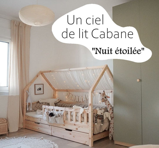 Idées de ciel de lit cabane facile pour chambre d'enfant