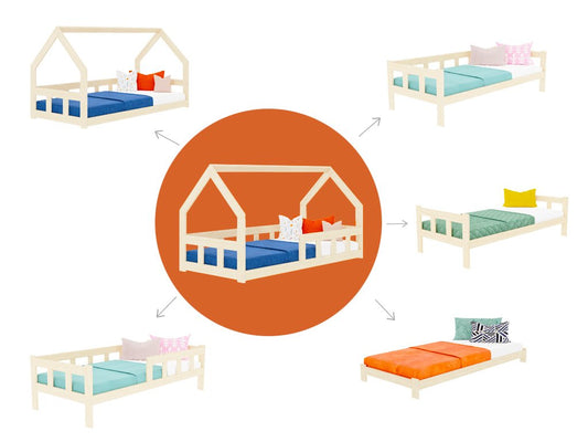 Montessori Cabor Caban Evolutivo in semplice recinzione 6 in 1 letto