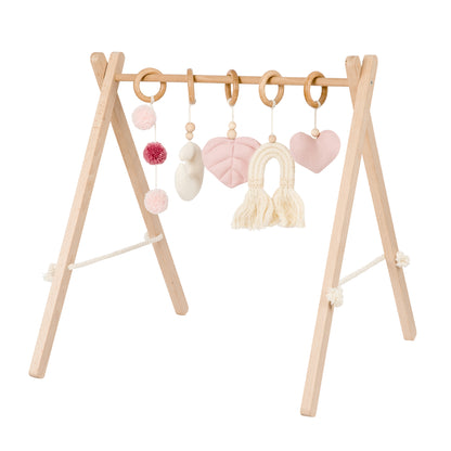 Arco do bebê com brinquedos suspensos