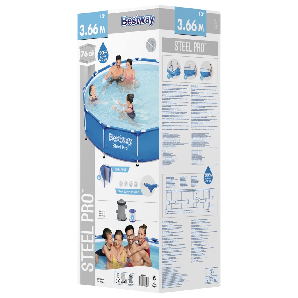 Bestway Steel Pro Setting Pool 366x76 cm