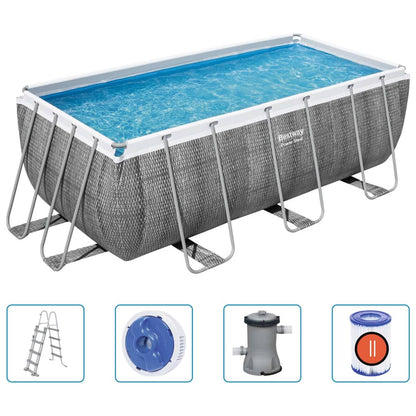 Piscina retangular de aço da Bestway 412x201x122 cm