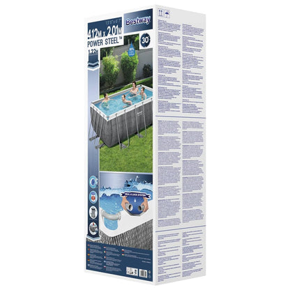 Piscina retangular de aço da Bestway 412x201x122 cm