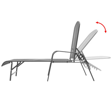 Silla larga de acero antracita