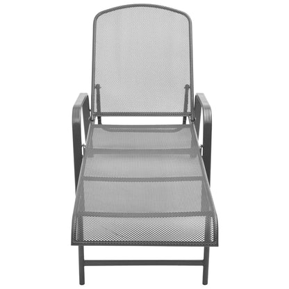 Silla larga de acero antracita