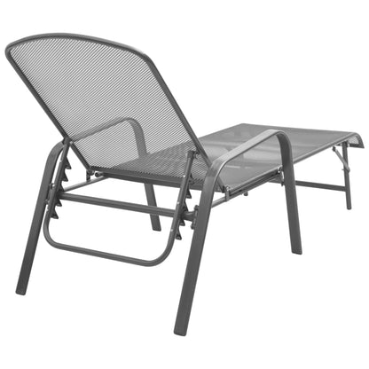 Silla larga de acero antracita