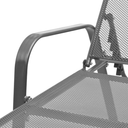 Silla larga de acero antracita