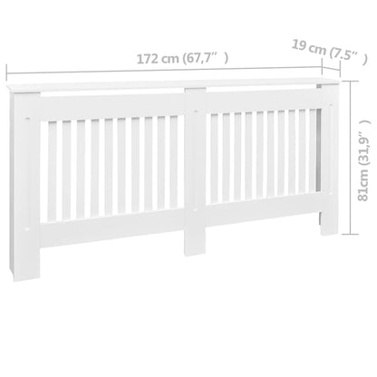Cache-radiateur Blanc MDF 172 cm