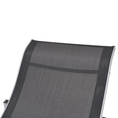 Tumbonas plegables 2 pcs aluminio y textileno