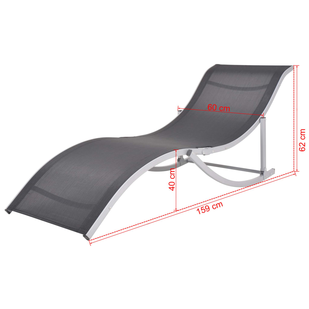Tumbonas plegables 2 pcs aluminio y textileno